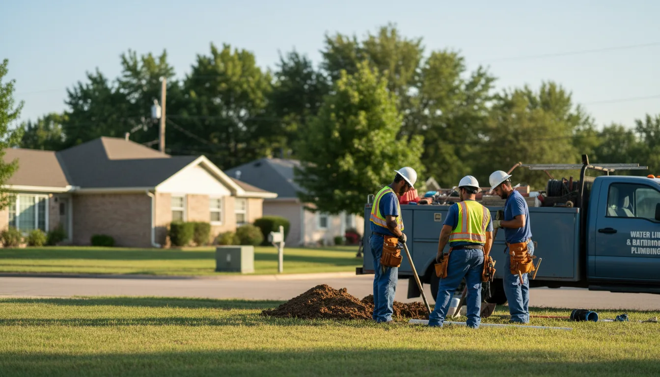 Residential water line and bathroom plumbing service in Coralville, IA